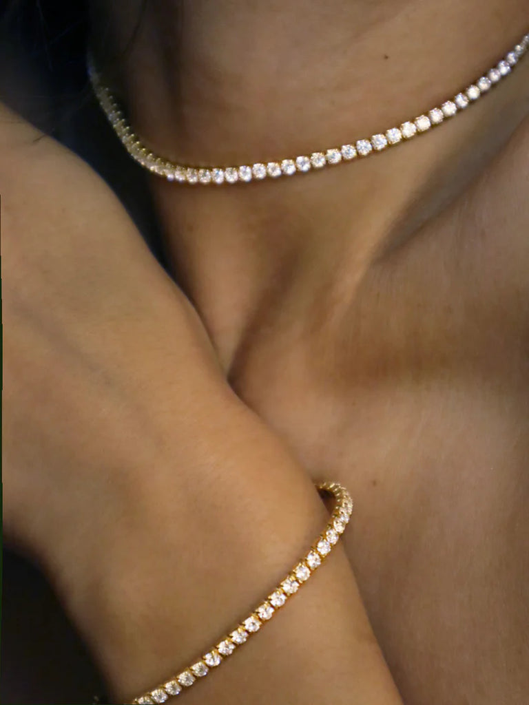 Saint Valentine - Aspen Tennis Necklace - Gold