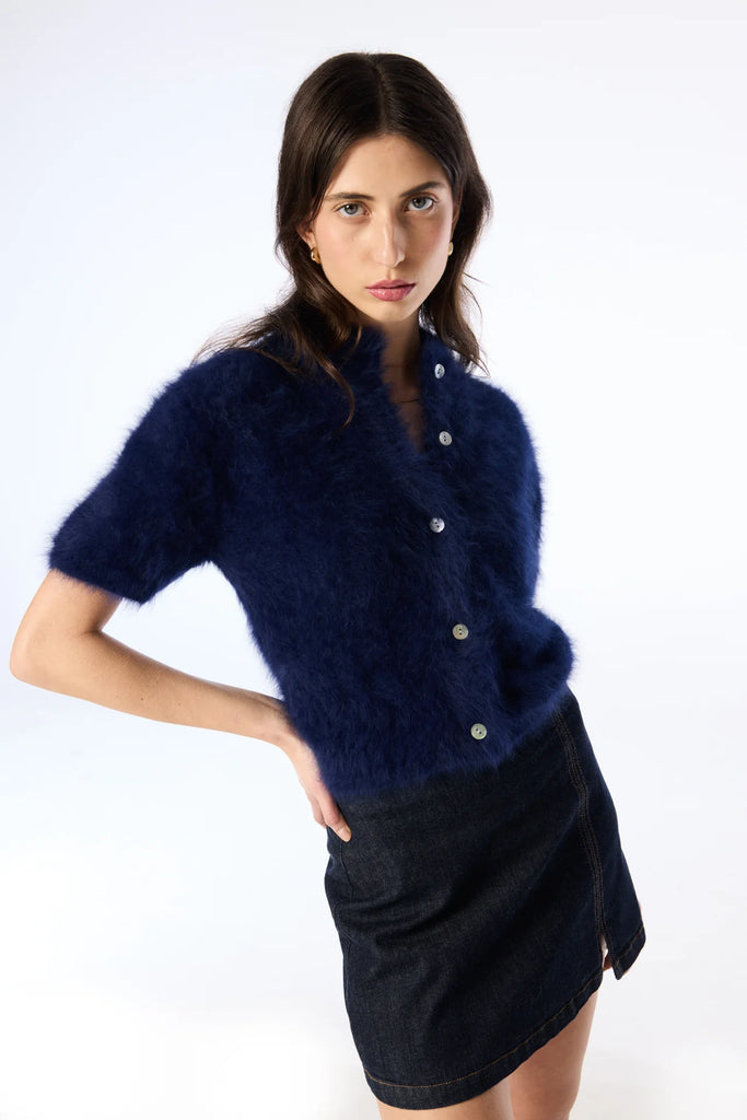 World of Nomad - Claudia Short Sleeve Cardigan - Navy