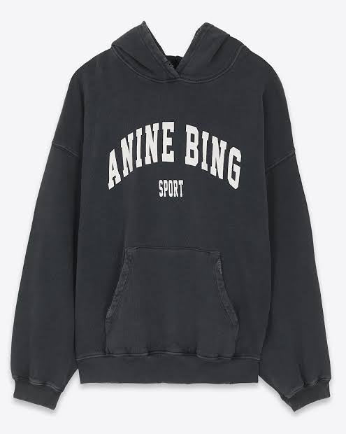 Anine Bing - Harvey Sweatshirt - Dark Washed Black