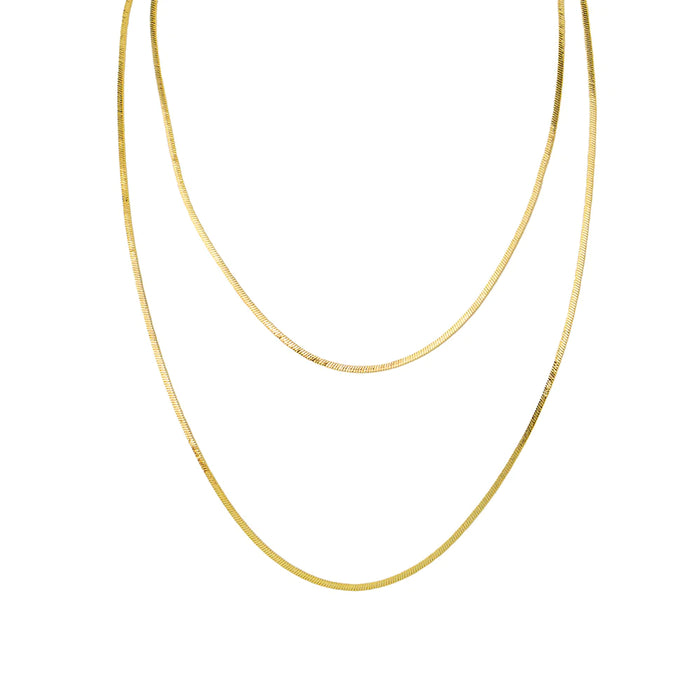 Jolie & Deen - 2 Layer Snake Chain Necklace - Gold