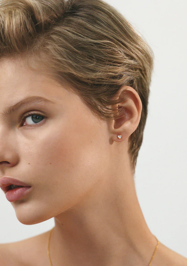 Saint Valentine - True Love Flatback Studs - Gold