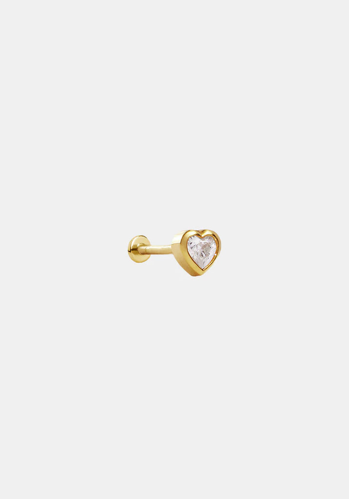 Saint Valentine - True Love Flatback Studs - Gold