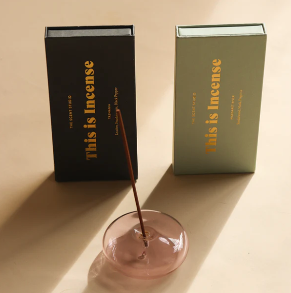 Gentle Habits - Glass Vessel Incense Holder - Pink