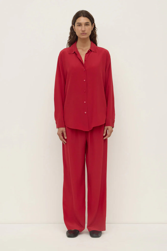 Assembly - Betty Silk Long Sleeve Shirt - Mulberry