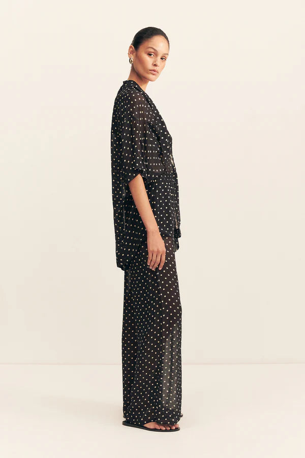 Shona Joy - Houston Noir Polka Drawstring Pant