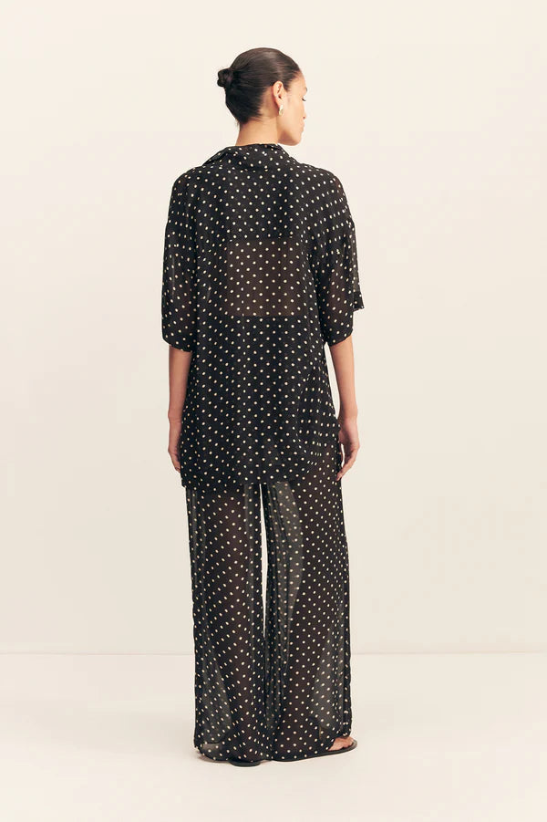 Shona Joy - Houston Noir Polka Drawstring Pant