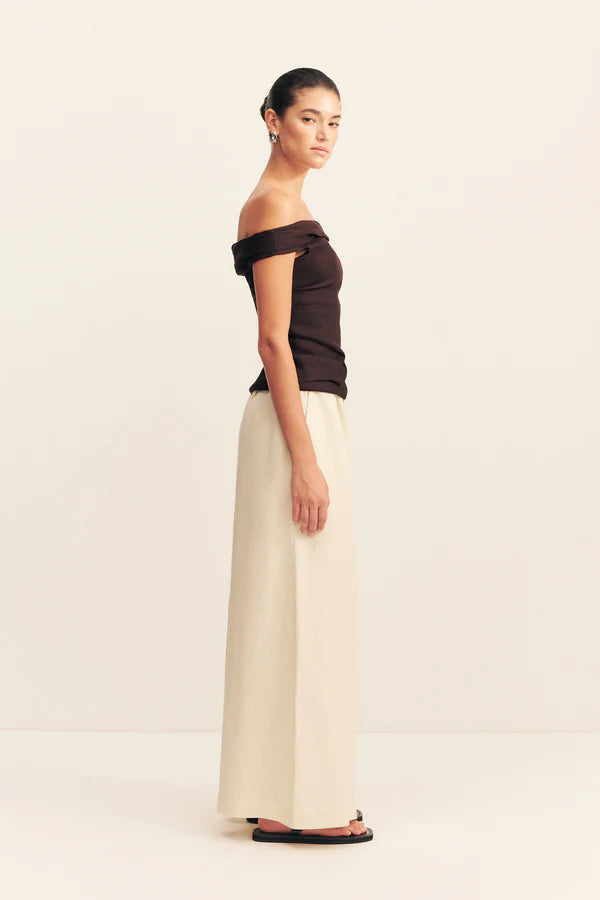 Shona Joy - Brooke Off Shoulder Top - Ganache