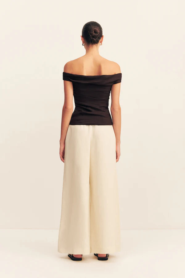 Shona Joy - Brooke Off Shoulder Top - Ganache