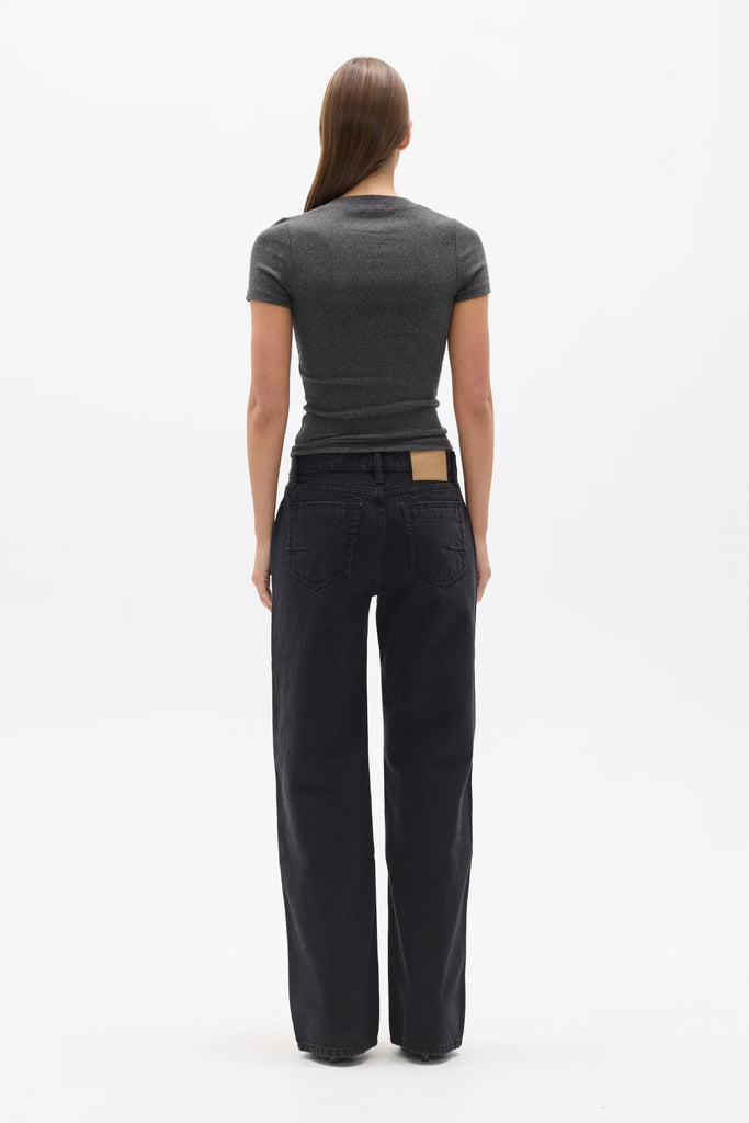 Bayse - OCEANE TOP - DARK HEATHER GREY
