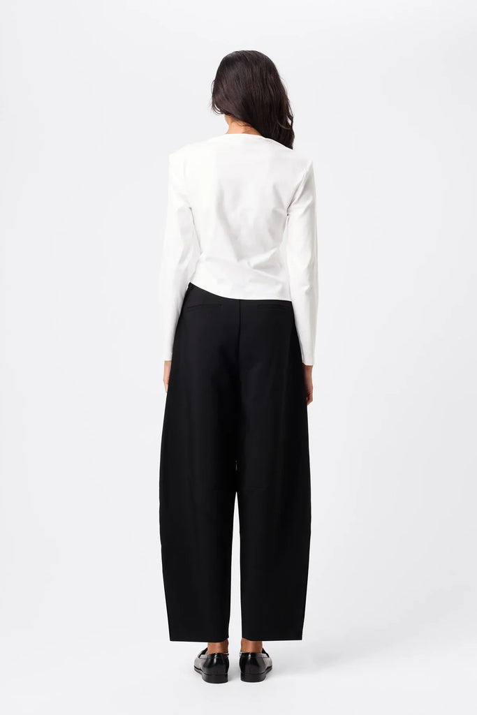 Mossman - Tied & True Long Sleeve Top - White