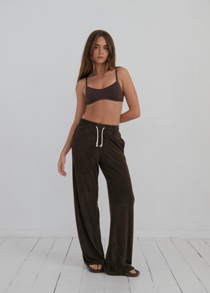 Pinky & Kamal- Odyssey Terry Towelling Pant- Java Brown (Pre-Order)