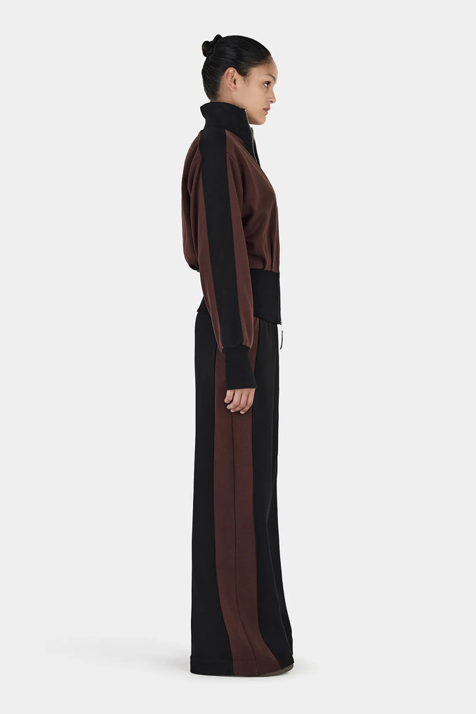 Hansen & Gretel - Reynolds Trackpant - Black/Choc 2-Tone