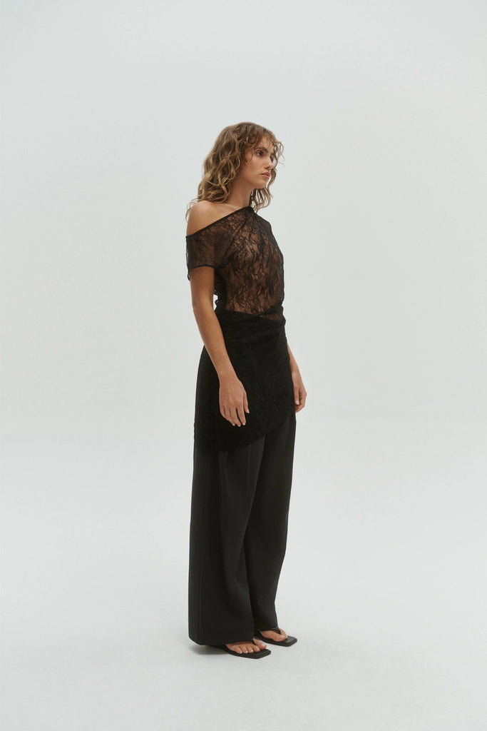 One Of Others - MARIANA LACE MINI DRESS - Black