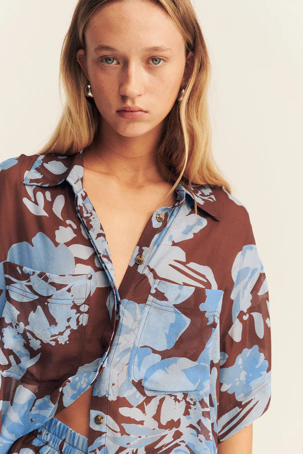 Shona Joy - Arcadian Floral Short Sleeve Shirt - Olson
