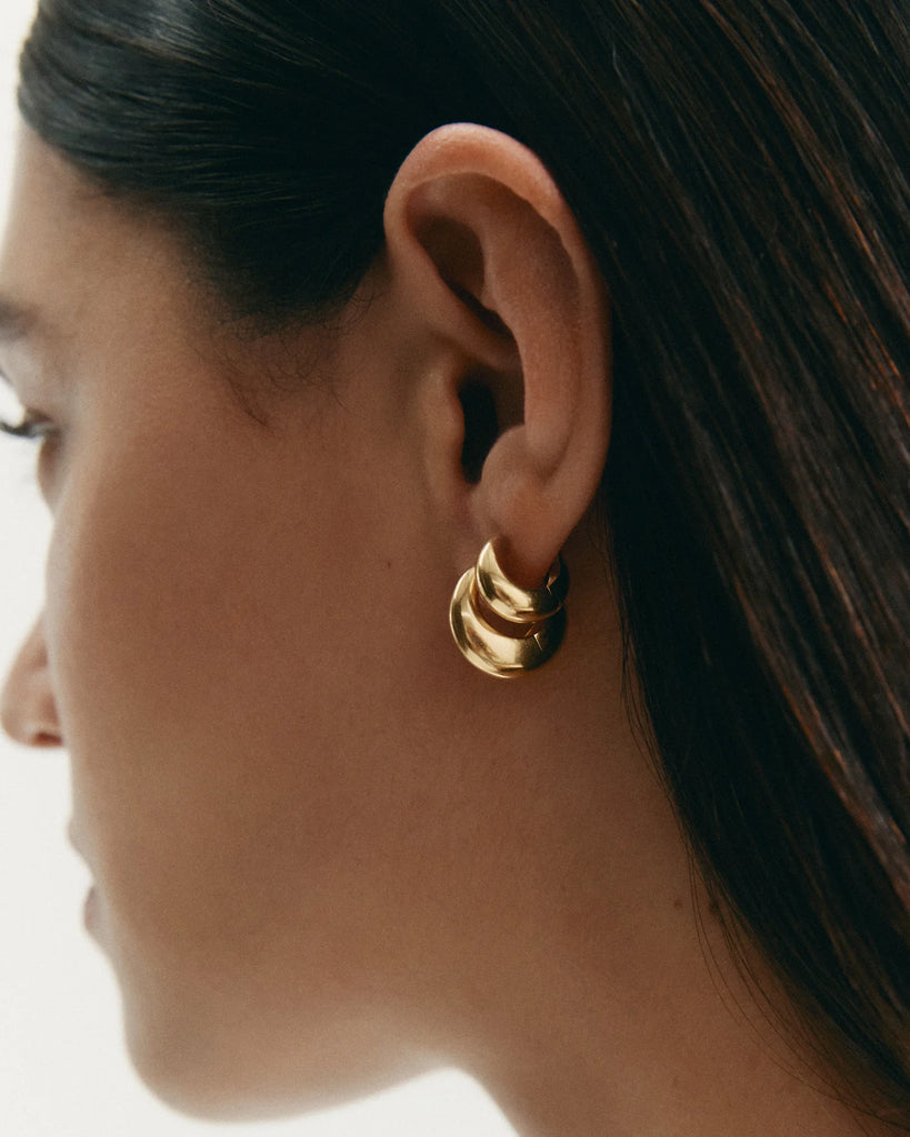 Kirstin Ash - Indigo Hoops Medium (18k Gold Plated)