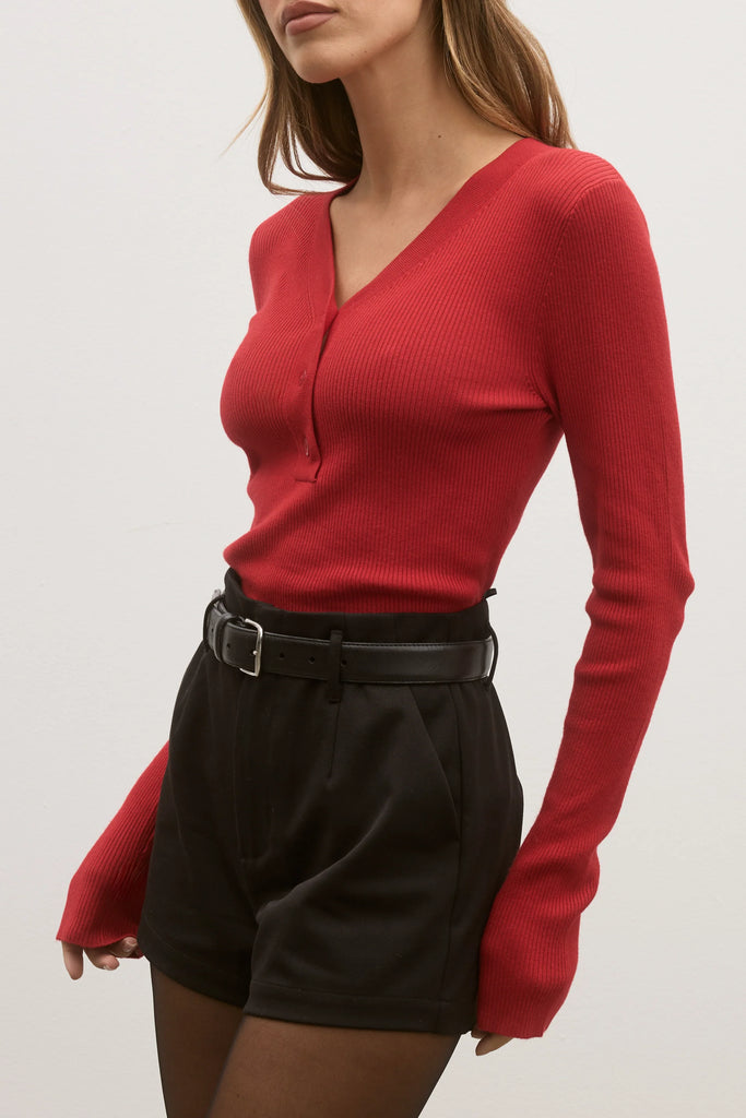 Bayse - Nia Knit Top - Red