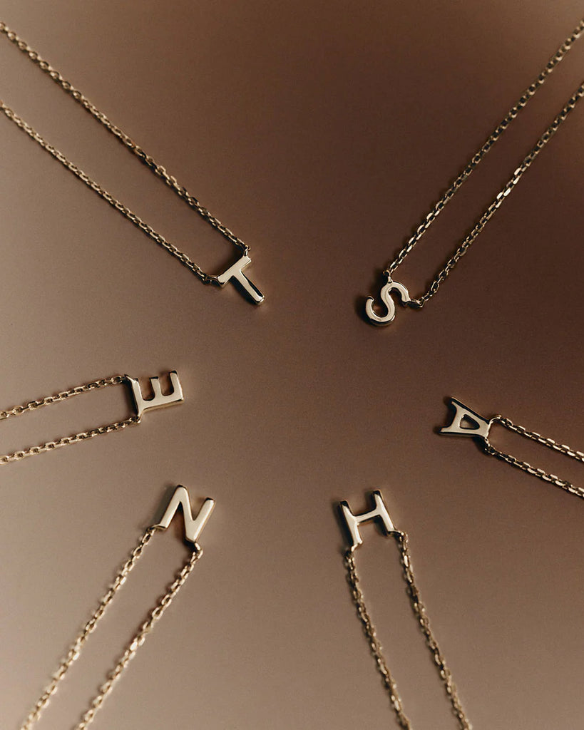 Kirsten Ash - A Petite Initial Necklace - 9K Gold