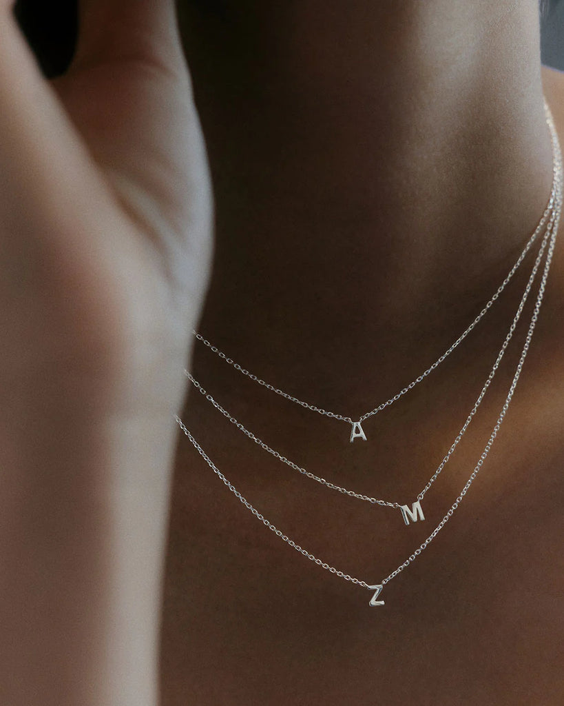 Kirstin Ash - S Petite Initial Necklace - Sterling Silver