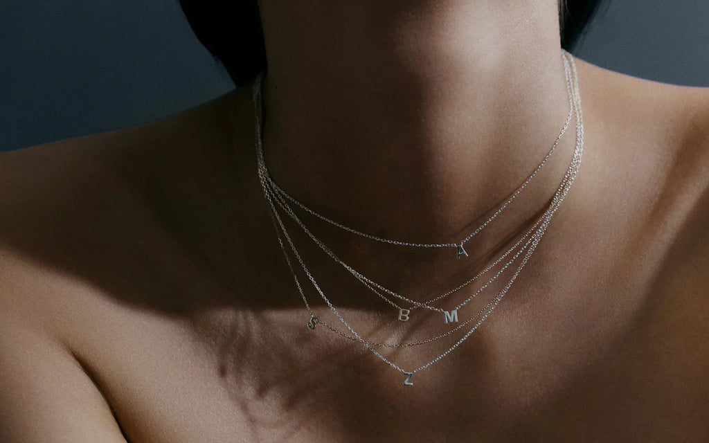 Kirsten Ash - M Petite Initial Necklace - Sterling Silver