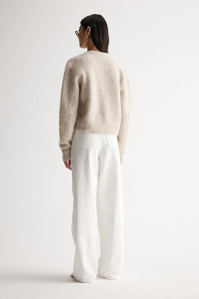 Elka - Abigail Knit Cardigan - White Marle