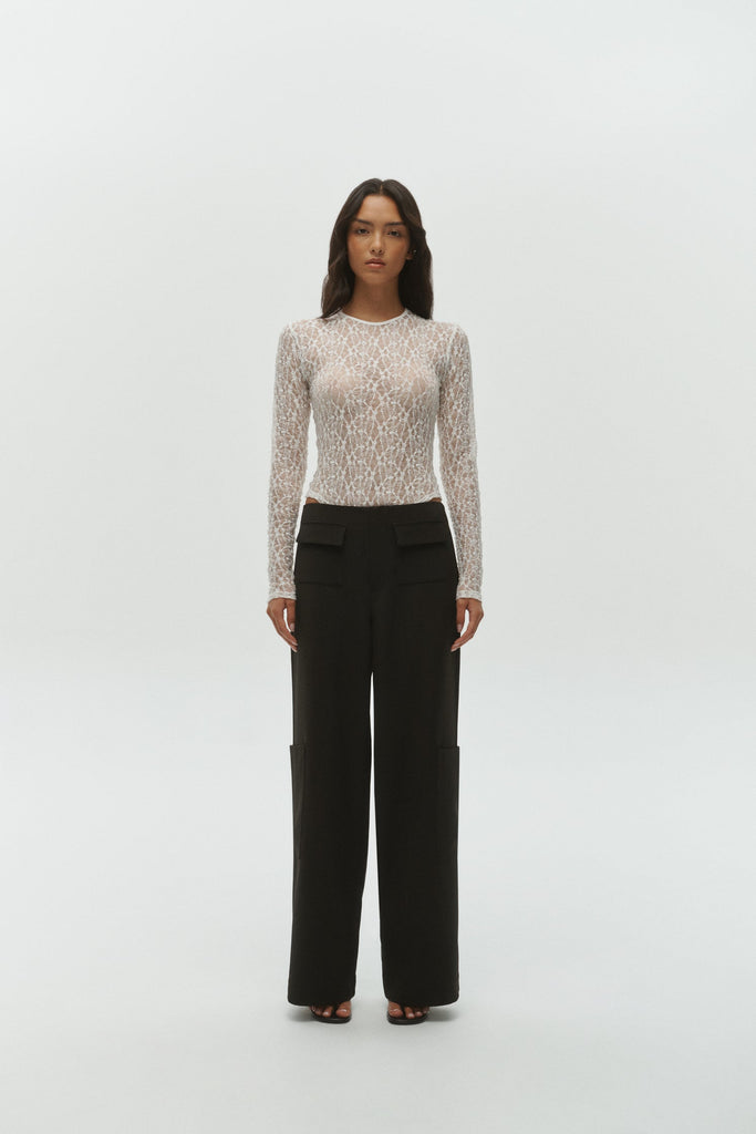 One Of Others - Leo Lace Bodysuit - White