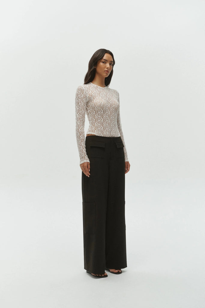 One Of Others - Leo Lace Bodysuit - White