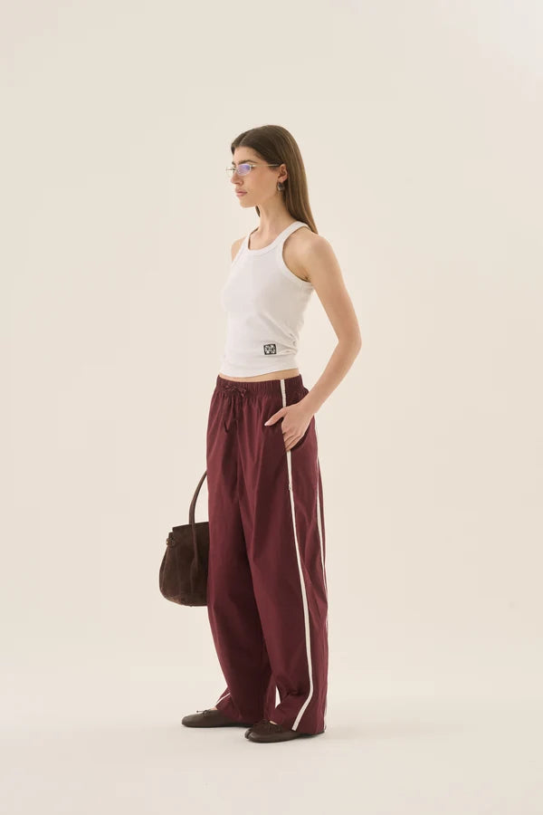 Araminta James - AJ Piping Barrel Pant - Chocolate