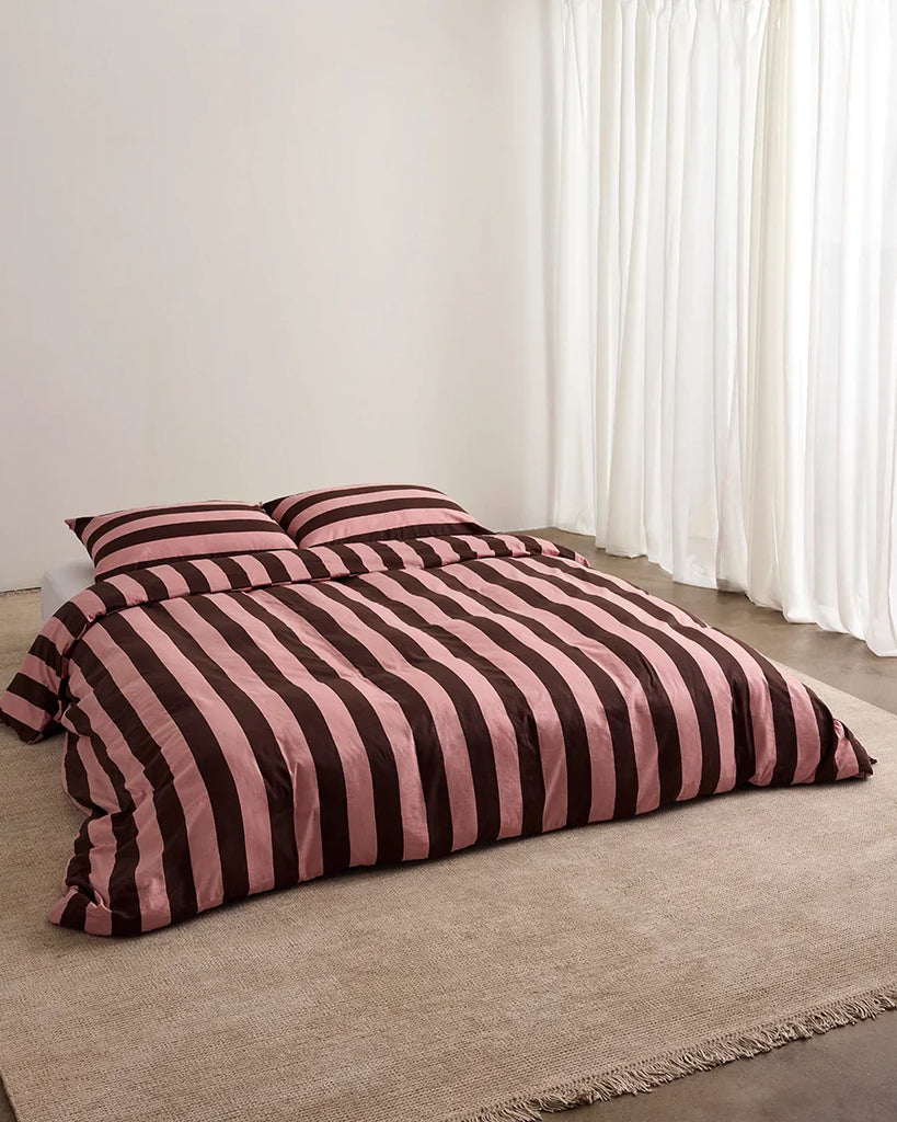 Hommey - Quilt Cover - Rocky Road Stripes (Online Only)