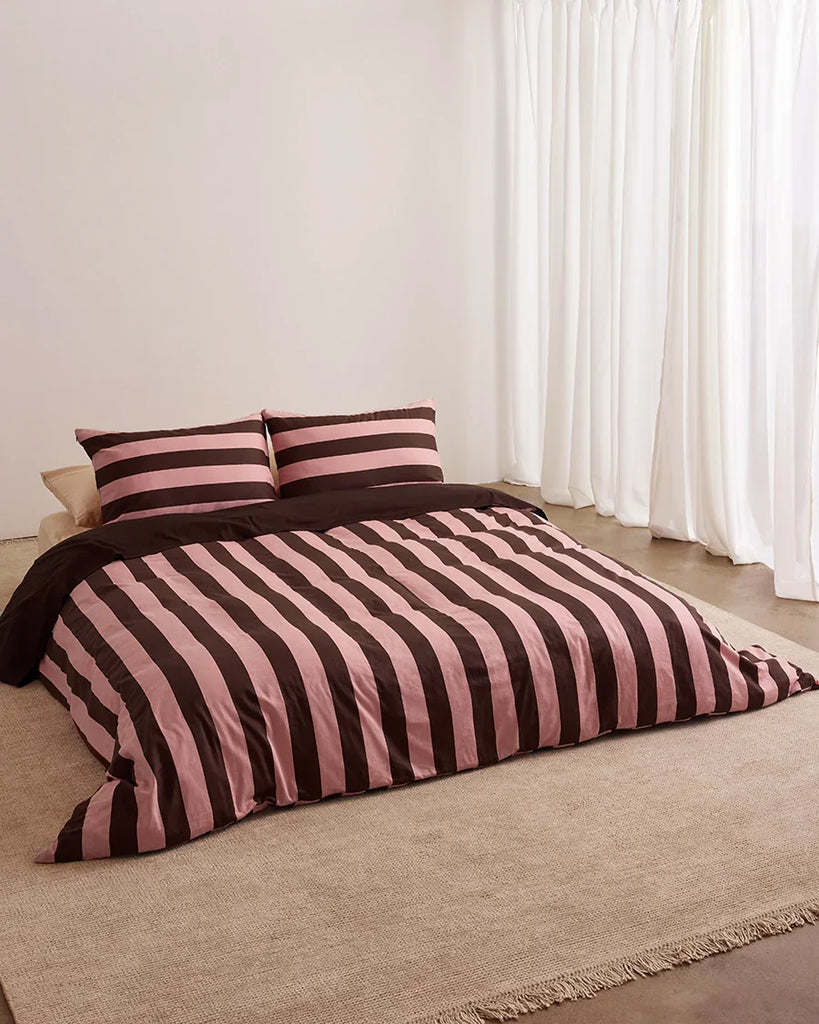Hommey - Quilt Cover - Rocky Road Stripes (Online Only)