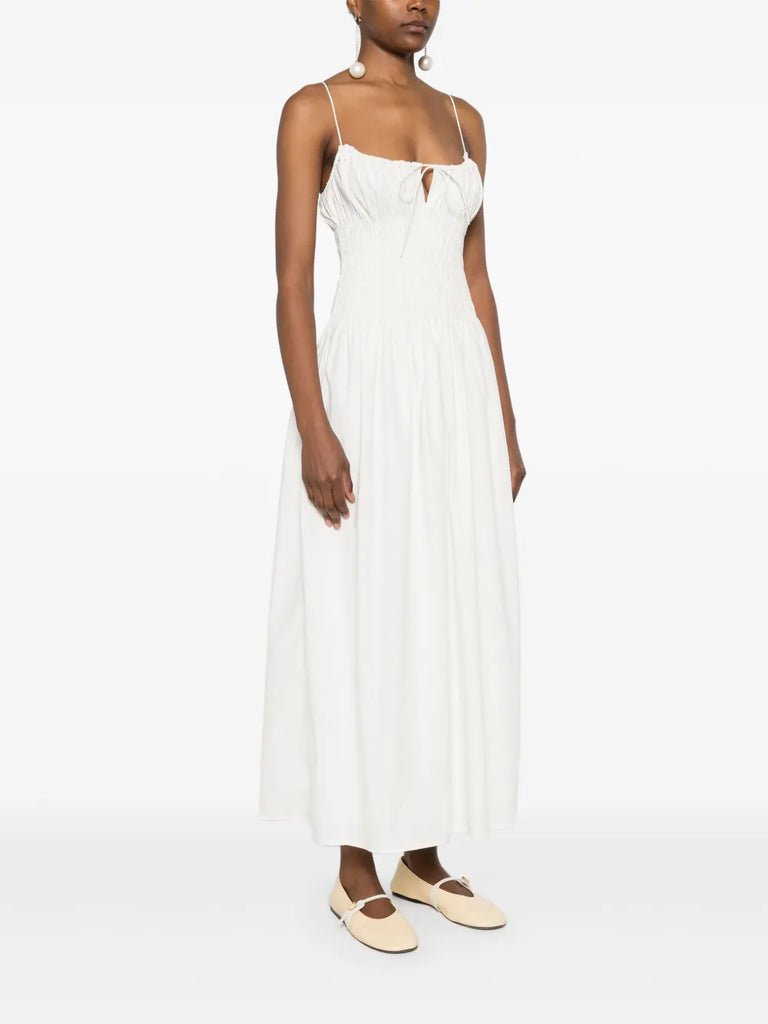Faithfull The Label -AYA STRING MIDI DRESS - WHITE