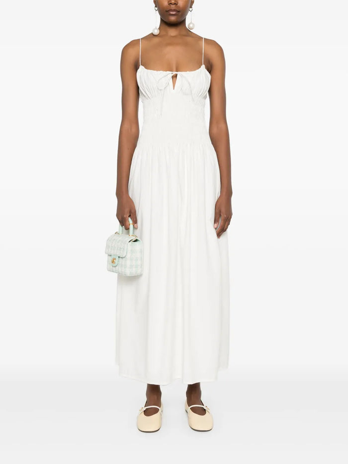 Faithfull The Label -AYA STRING MIDI DRESS - WHITE