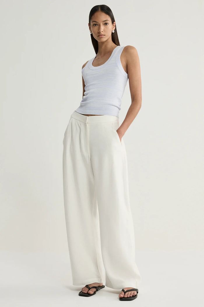 Elka - Celia Knit Top - Pale Blue Marle