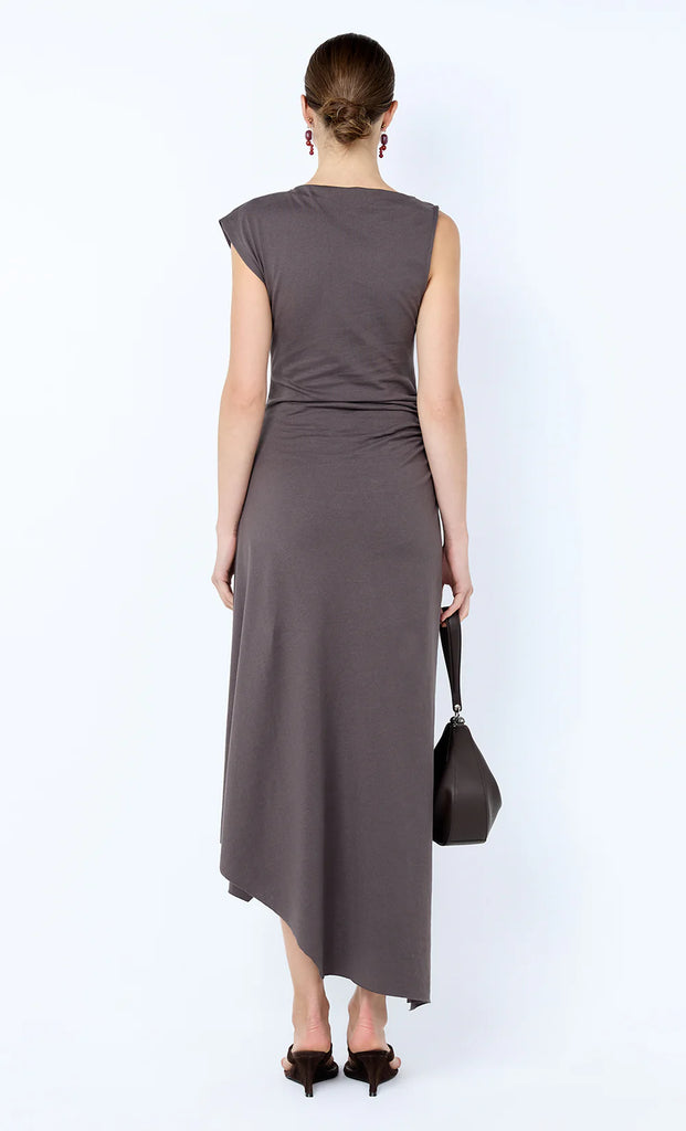 Bec & Bridge  - Ema Asym Dress - Washed Chocolate