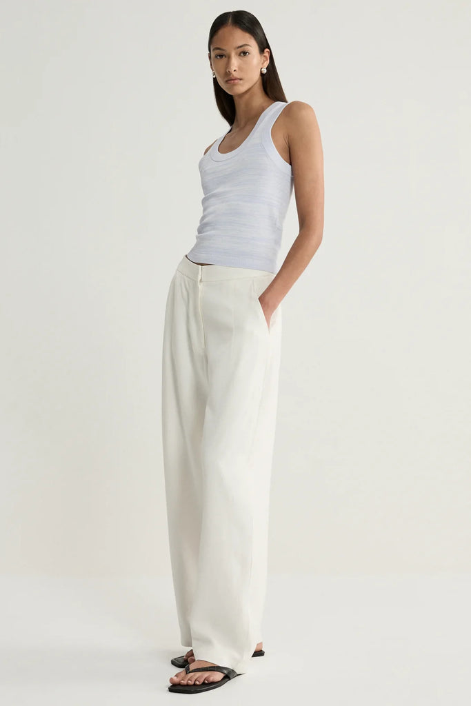 Elka - Celia Knit Top - Pale Blue Marle