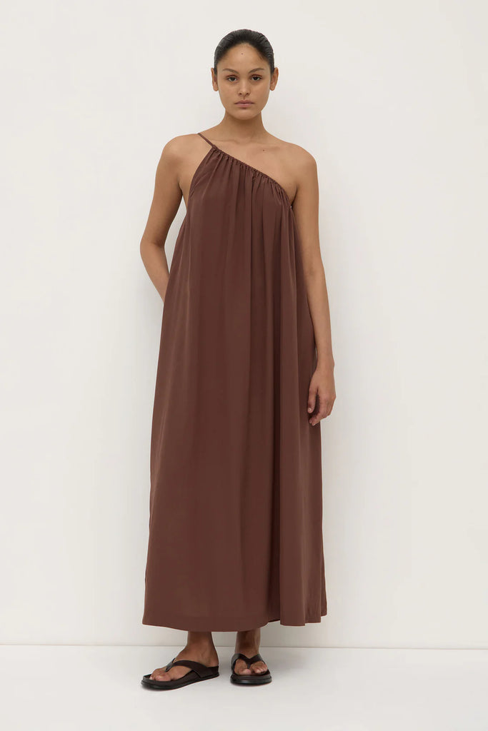 Assembly - Mila Asymmetrical Maxi Dress Espresso