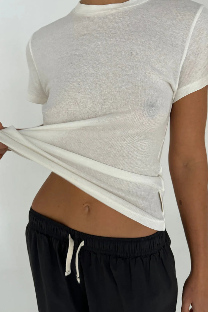 Zulu & Zephyr - Rib Hemp Jersey T-Shirt - White