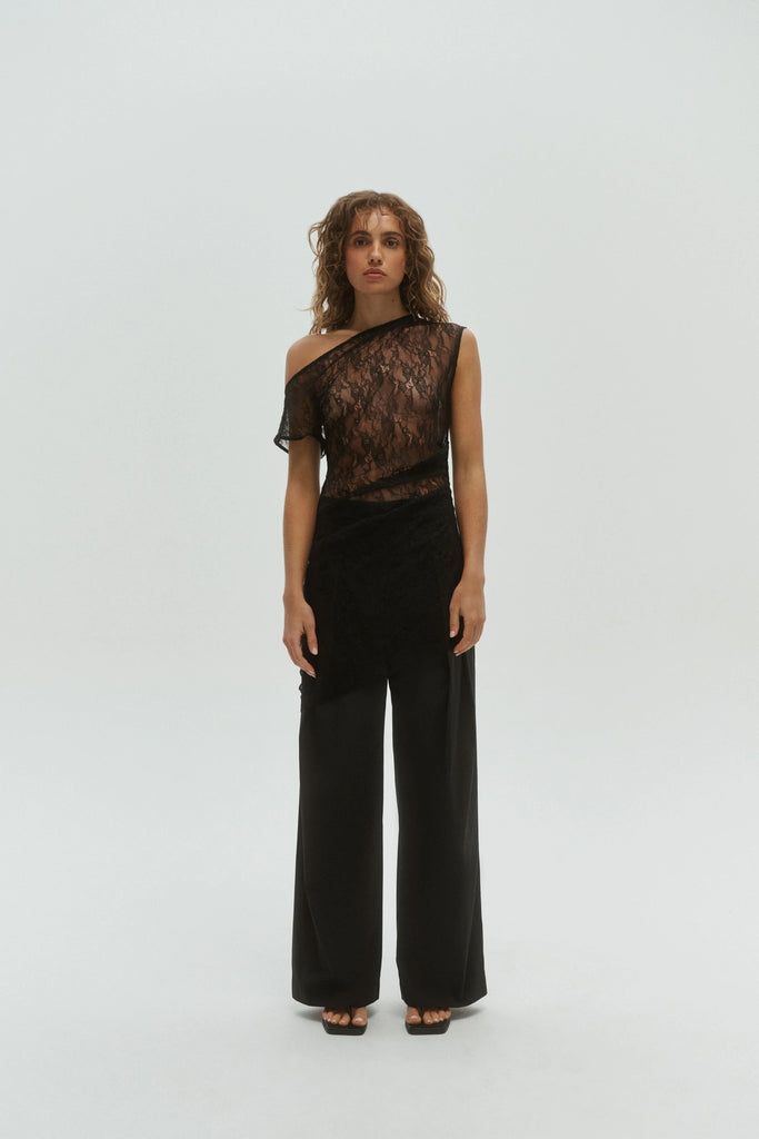 One Of Others - MARIANA LACE MINI DRESS - Black
