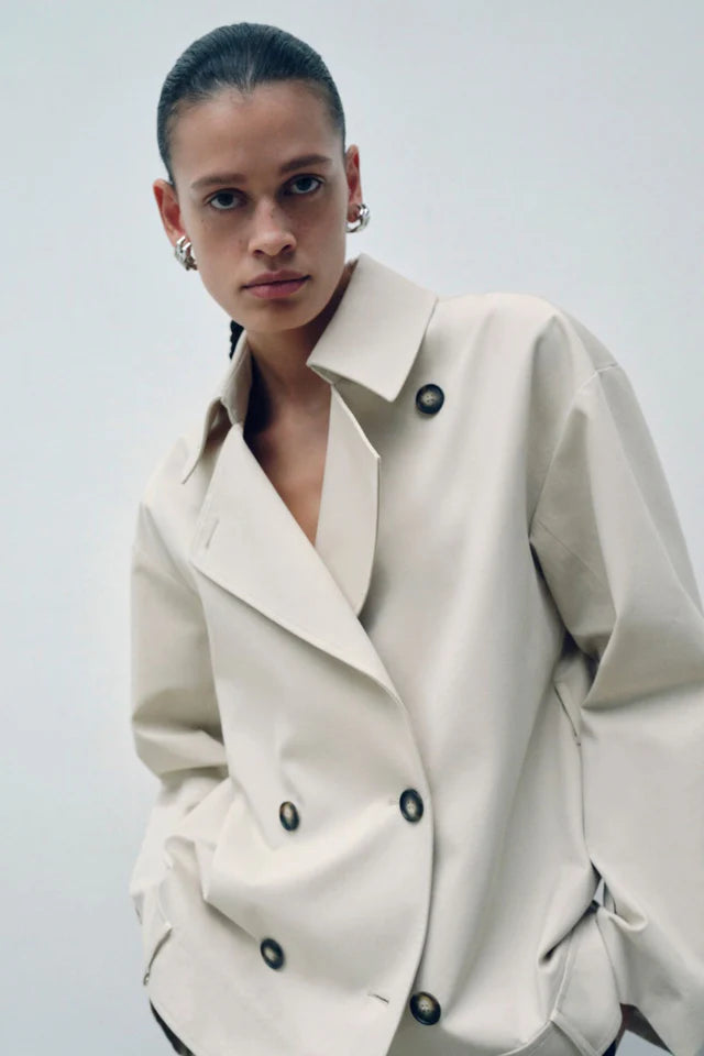 Camilla and Marc - Neroli Short Trench  - Alabaster