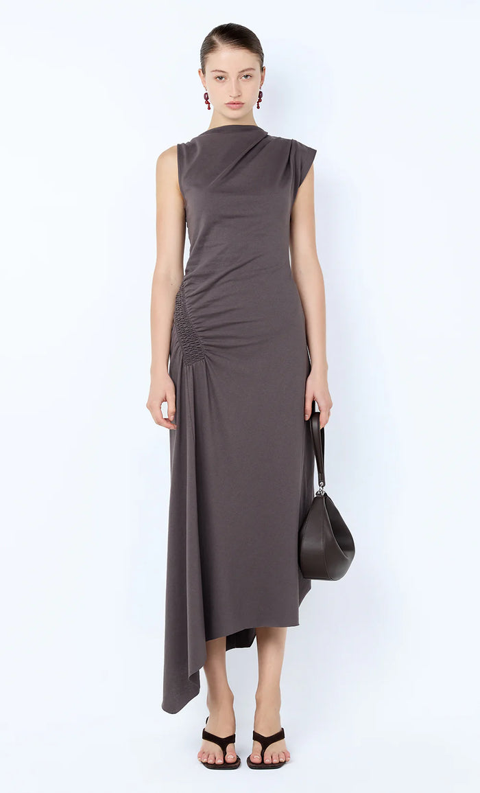 Bec & Bridge  - Ema Asym Dress - Washed Chocolate