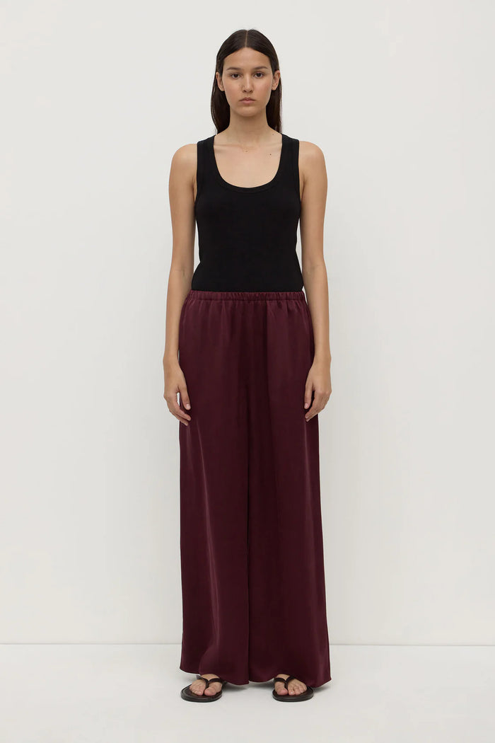 Assembly - Pippa Silk Pant - Merlot