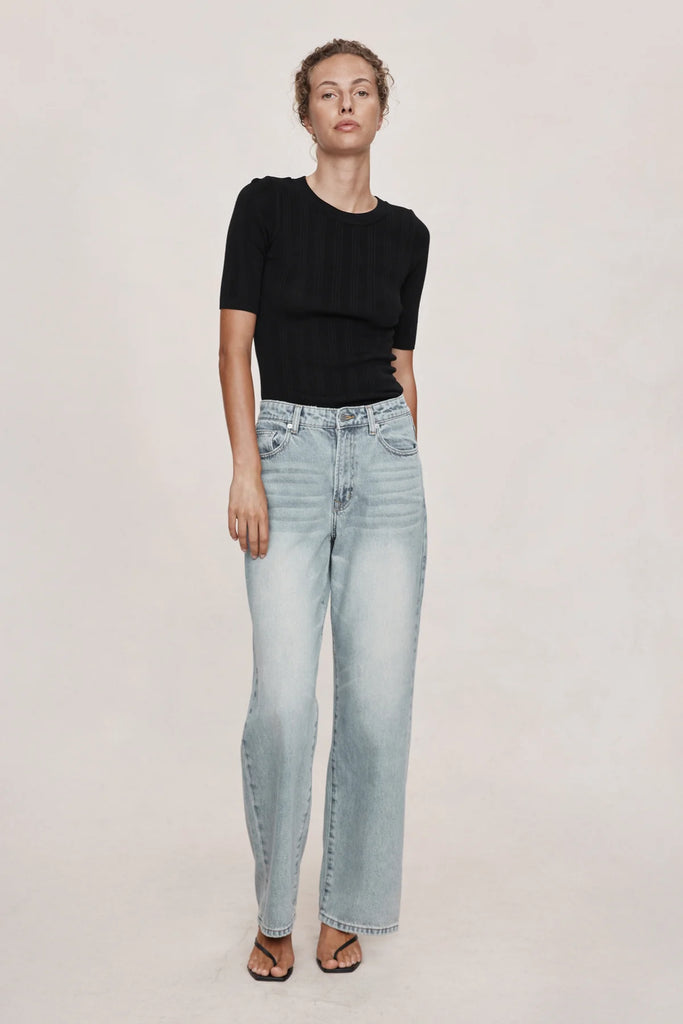 Marle - Wide Leg Jean - Faded Blue