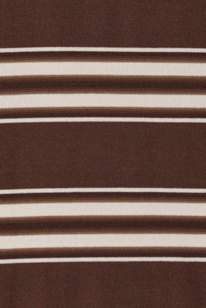 Faithfull The Brand - LE PAZ TOP - OMBRE STRIPE MACRO CAROB