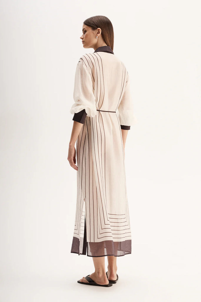 Elka - Havana Maxi Dress - Chocolate Stripe