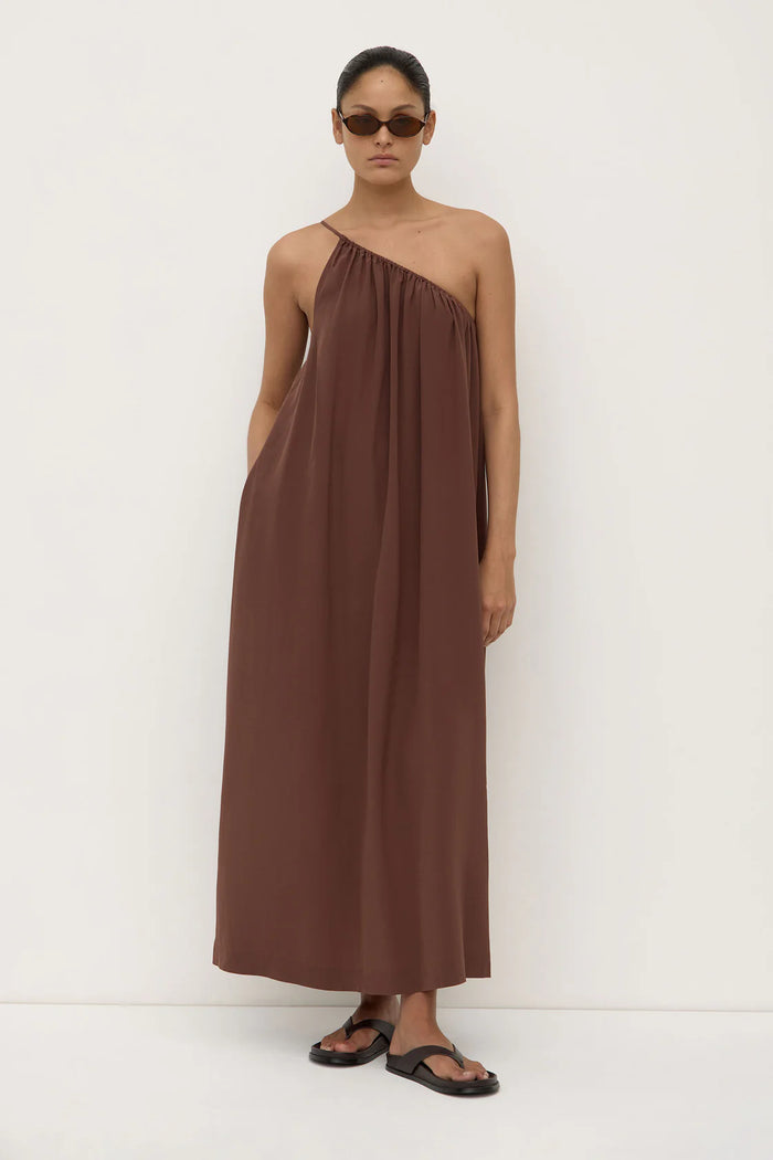 Assembly - Mila Asymmetrical Maxi Dress Espresso