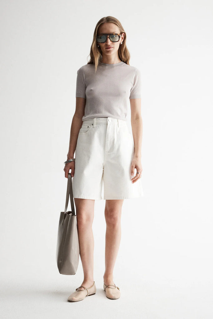 Elka - Sandy Knit Tee - Stone