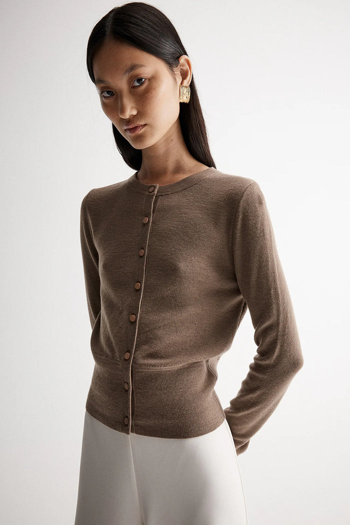 Elka - Madeleine Knit Cardigan - Camel