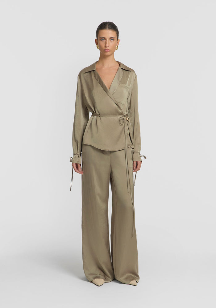 Viktoria & Woods - Amberly Wrap Shirt - Pistachio