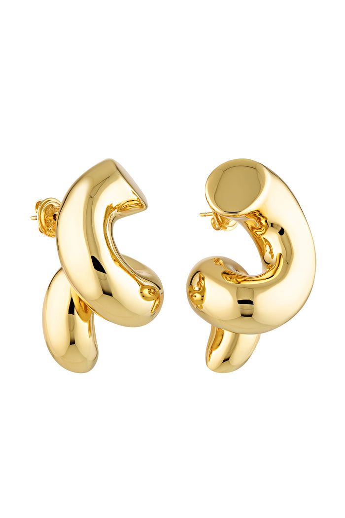 Porter - Chubby Knot Earrings - Gold