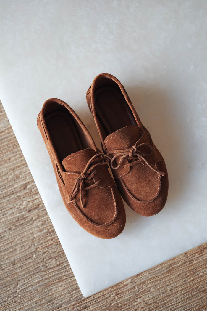 Assembly - Devon Suede Boat Shoe - Amaro