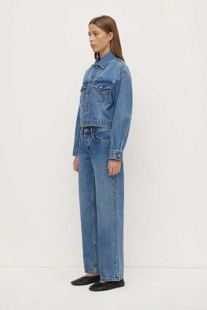 Assembly - Womens Cropped Denim Jacket - Classic Blue